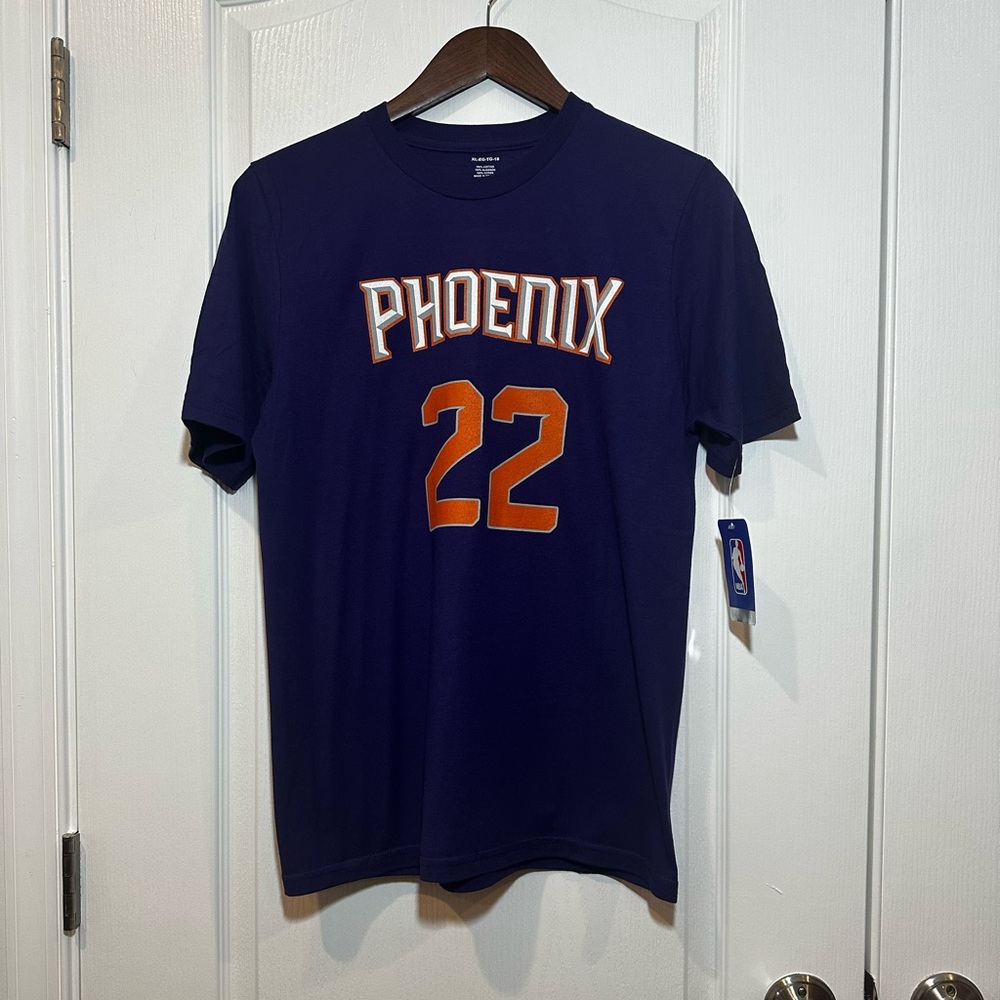 NBA Phoenix Suns Youth #22 Ayton Purple and Orange Short Sleeve Tee